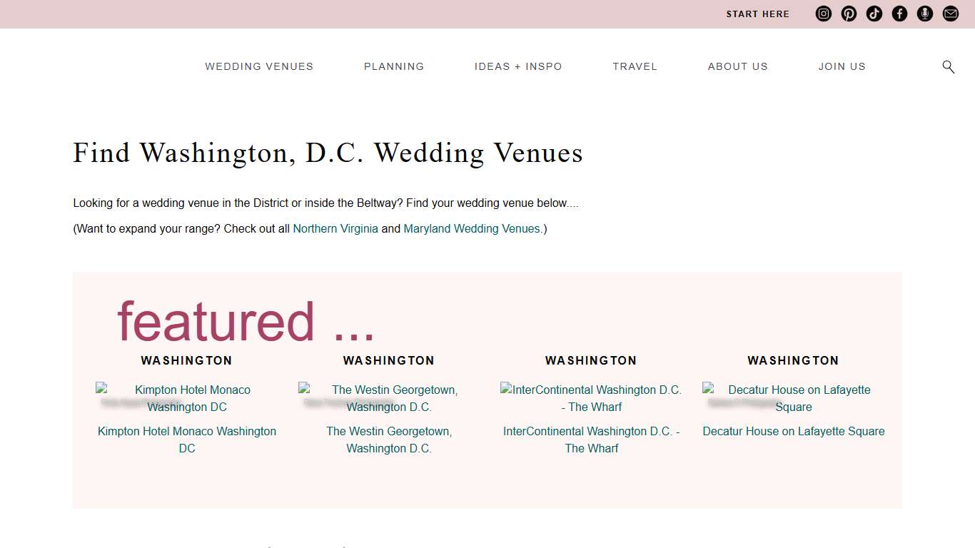 Find Washington D.C. Wedding Venues - See 2026 Prices